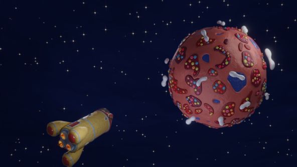 Ne-Ne letí do vesmíru