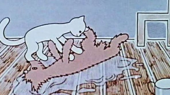 Jak pejsek a kočička myli podlahu